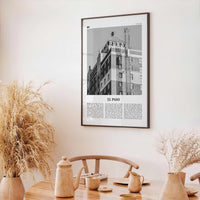 El Paso Print Black and White No 3, El Paso Wall Art, El Paso Poster, El Paso Photo, El Paso Wall Décor, Texas, USA, United States