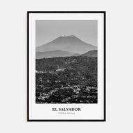 El Salvador Portrait B&W No 1 Poster