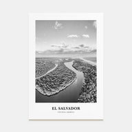 El Salvador Portrait B&W No 2 Poster