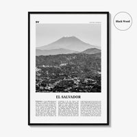 El Salvador Print Black and White No 1, El Salvador Wall Art, El Salvador Poster, El Salvador Photo, San Salvador, Central America