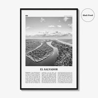 El Salvador Print Black and White No 2, El Salvador Wall Art, El Salvador Poster, El Salvador Photo, San Salvador, Central America