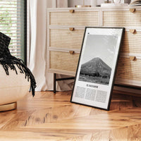 El Salvador Print Black and White No 3, El Salvador Wall Art, El Salvador Poster, El Salvador Photo, El Salvador Wall Décor, El Salvador Map