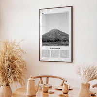El Salvador Print Black and White No 3, El Salvador Wall Art, El Salvador Poster, El Salvador Photo, El Salvador Wall Décor, El Salvador Map