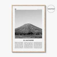 El Salvador Print Black and White No 3, El Salvador Wall Art, El Salvador Poster, El Salvador Photo, El Salvador Wall Décor, El Salvador Map