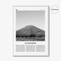 El Salvador Print Black and White No 3, El Salvador Wall Art, El Salvador Poster, El Salvador Photo, El Salvador Wall Décor, El Salvador Map