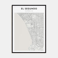 El Segundo Map Portrait Poster
