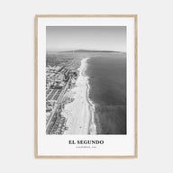 El Segundo Portrait B&W Poster