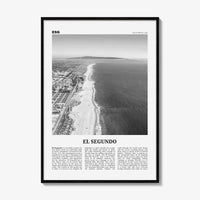El Segundo Print Black and White, El Segundo Wall Art, El Segundo Poster, El Segundo Photo, El Segundo Wall Décor, California, USA