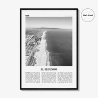 El Segundo Print Black and White, El Segundo Wall Art, El Segundo Poster, El Segundo Photo, El Segundo Wall Décor, California, USA