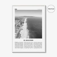 El Segundo Print Black and White, El Segundo Wall Art, El Segundo Poster, El Segundo Photo, El Segundo Wall Décor, California, USA