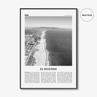 El Segundo Print Black and White, El Segundo Wall Art, El Segundo Poster, El Segundo Photo, El Segundo Wall Décor, California, USA