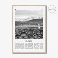 El Tatio Print Black and White, El Tatio Wall Art, El Tatio Poster, El Tatio Photo, El Tatio Wall Décor, El Tatio Map, Chile