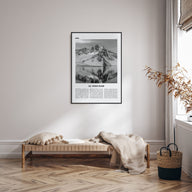 El Yeso Dam Travel B&W Poster