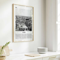 Elche Print Black and White, Elche Wall Art, Elche Poster, Elche Photo, Elche Wall Décor, Elche Map, Spain