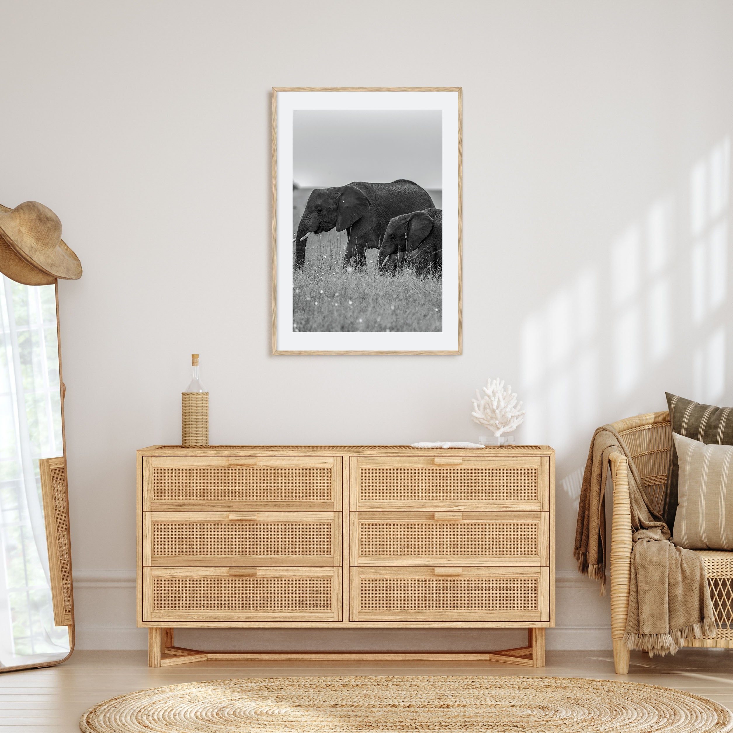 Elephant Photo B&W No 1 Poster