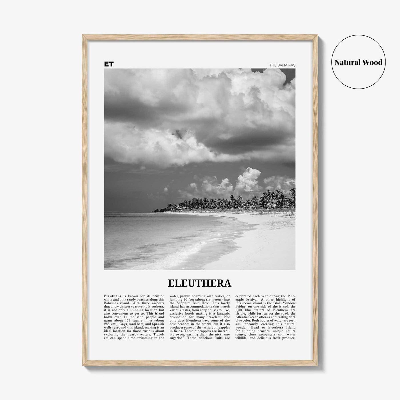 Eleuthera Print Black and White, Eleuthera Wall Art, Eleuthera Poster, Eleuthera Photo, Eleuthera Wall Décor, Bahamas