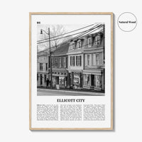 Ellicott City Print Black and White, Ellicott City Wall Art, Ellicott City Poster, Ellicott City Photo, Ellicott City Décor, Maryland, USA