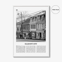 Ellicott City Print Black and White, Ellicott City Wall Art, Ellicott City Poster, Ellicott City Photo, Ellicott City Décor, Maryland, USA