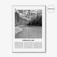 Emerald Lake Print Black and White, Emerald Lake Wall Art, Emerald Lake Poster, Emerald Lake Photo, Emerald Décor, Yukon Territory, Canada