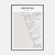 Encinitas Map Portrait Poster