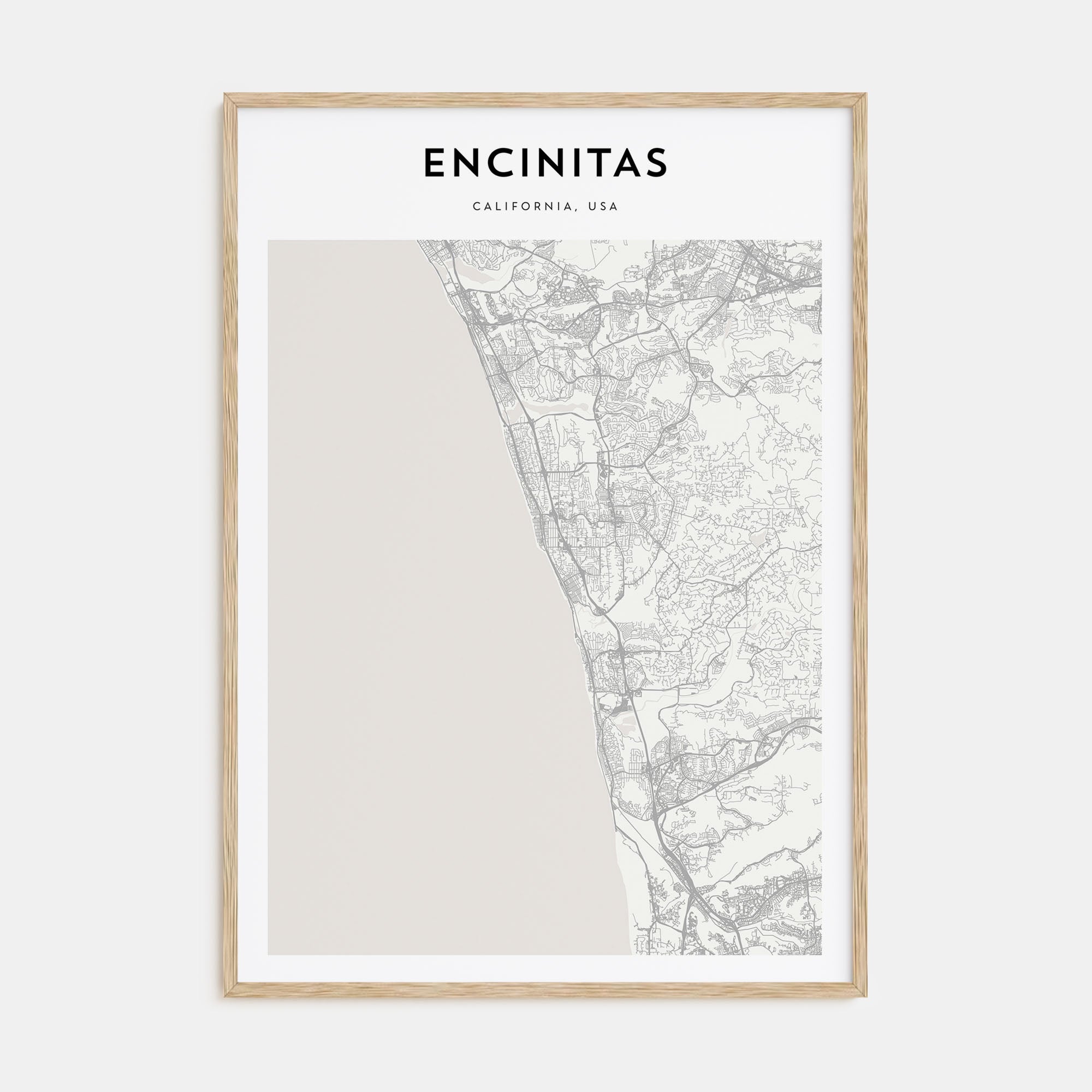 Encinitas Map Portrait Poster