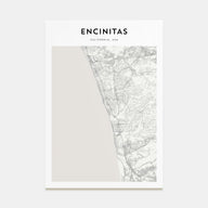 Encinitas Map Portrait Poster