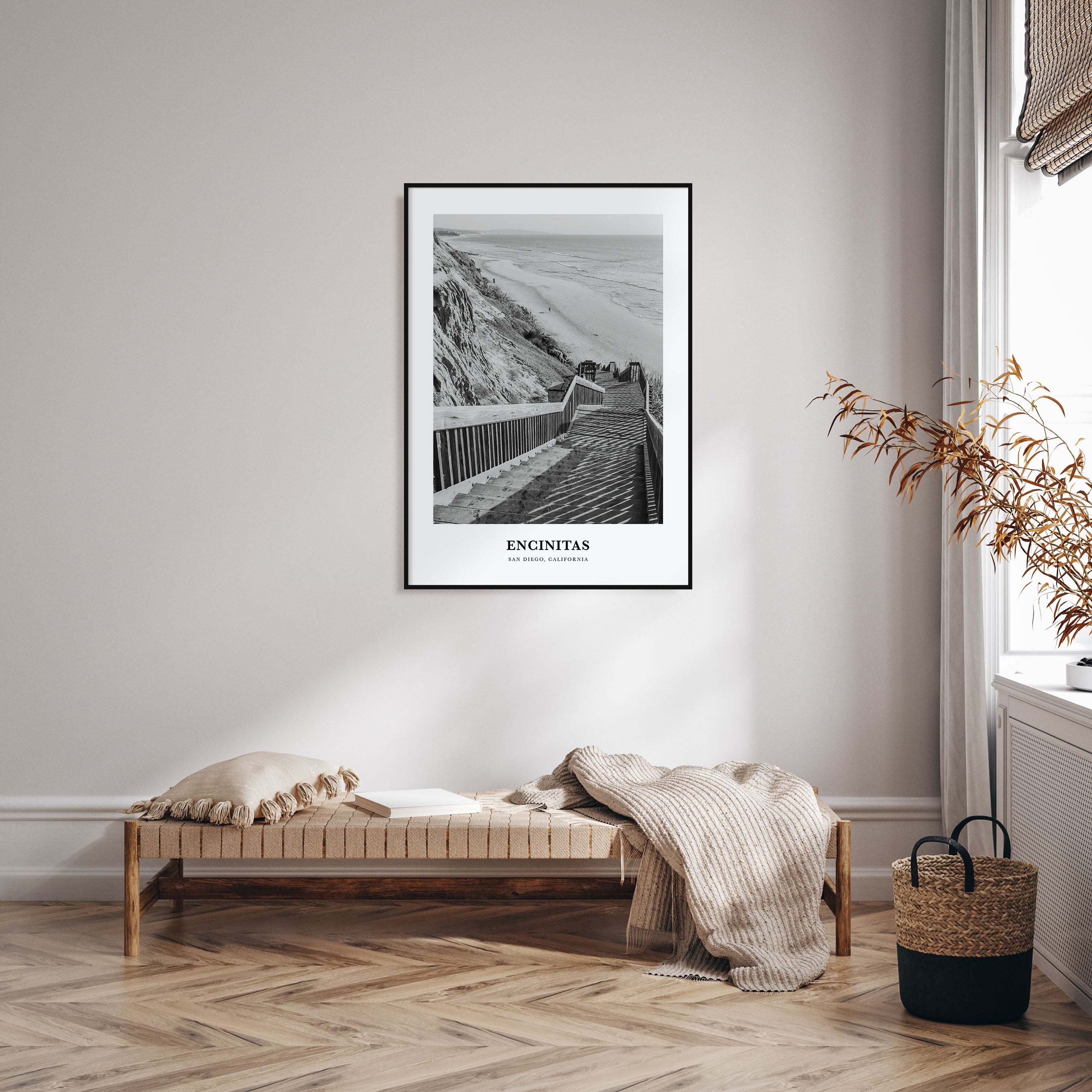 Encinitas Portrait B&W No 2 Poster