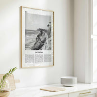 Encinitas Print Black and White No 1, Encinitas Wall Art, Encinitas Poster, San Diego Poster Print, California, USA, United States