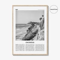 Encinitas Print Black and White No 1, Encinitas Wall Art, Encinitas Poster, San Diego Poster Print, California, USA, United States