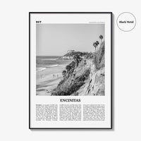 Encinitas Print Black and White No 1, Encinitas Wall Art, Encinitas Poster, San Diego Poster Print, California, USA, United States