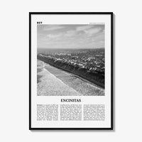 Encinitas Print Black and White No 2, Encinitas Wall Art, Encinitas Poster, San Diego Poster Print, California, USA, United States