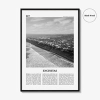 Encinitas Print Black and White No 2, Encinitas Wall Art, Encinitas Poster, San Diego Poster Print, California, USA, United States