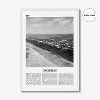 Encinitas Print Black and White No 2, Encinitas Wall Art, Encinitas Poster, San Diego Poster Print, California, USA, United States