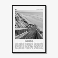 Encinitas Print Black and White No 3, Encinitas Wall Art, Encinitas Poster, San Diego Poster Print, California, USA, United States