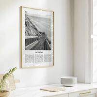 Encinitas Print Black and White No 3, Encinitas Wall Art, Encinitas Poster, San Diego Poster Print, California, USA, United States