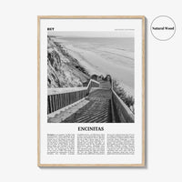 Encinitas Print Black and White No 3, Encinitas Wall Art, Encinitas Poster, San Diego Poster Print, California, USA, United States