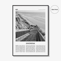Encinitas Print Black and White No 3, Encinitas Wall Art, Encinitas Poster, San Diego Poster Print, California, USA, United States