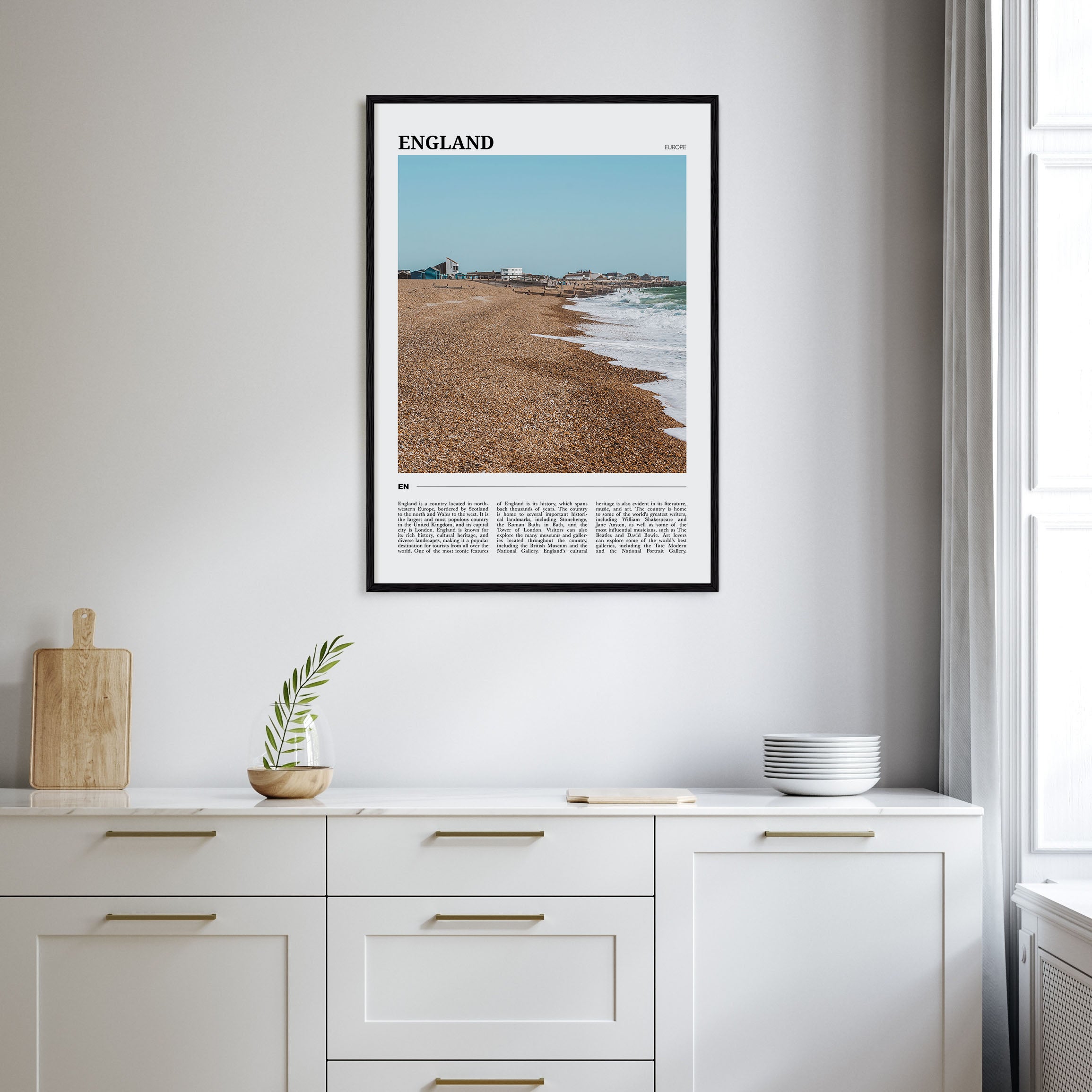 England Travel Color Poster