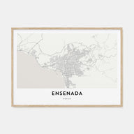 Ensenada Map Landscape Poster