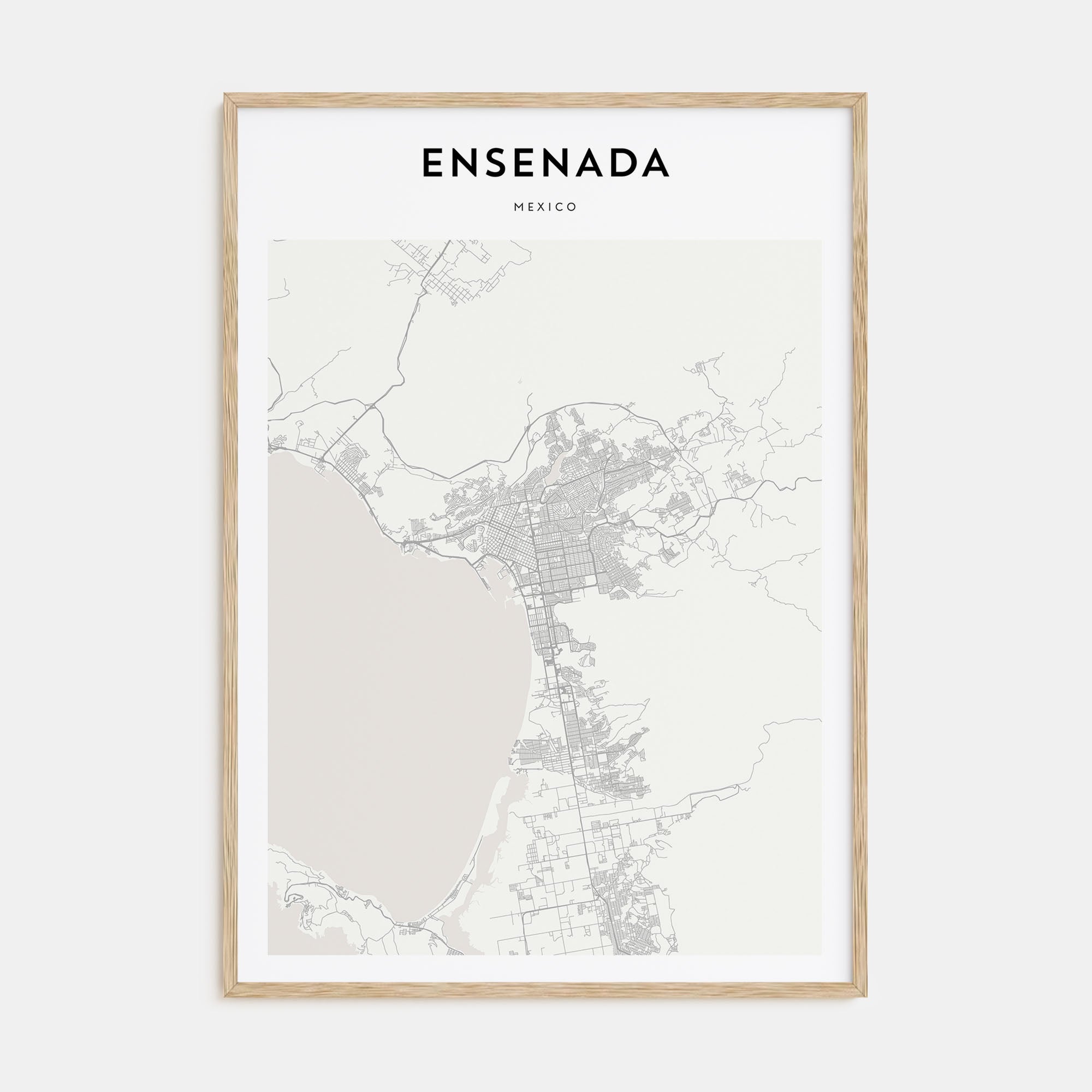 Ensenada Map Portrait Poster