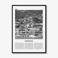 Ensenada Print Black and White, Ensenada Wall Art, Ensenada Poster, Ensenada Photo, Ensenada Wall Décor, Ensenada Map, Mexico