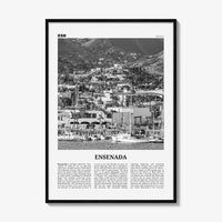 Ensenada Print Black and White, Ensenada Wall Art, Ensenada Poster, Ensenada Photo, Ensenada Wall Décor, Ensenada Map, Mexico
