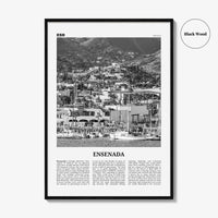 Ensenada Print Black and White, Ensenada Wall Art, Ensenada Poster, Ensenada Photo, Ensenada Wall Décor, Ensenada Map, Mexico