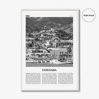 Ensenada Print Black and White, Ensenada Wall Art, Ensenada Poster, Ensenada Photo, Ensenada Wall Décor, Ensenada Map, Mexico