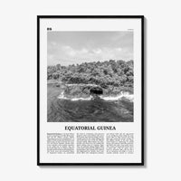 Equatorial Guinea Print Black and White, Equatorial Guinea Wall Art, Equatorial Guinea Poster, Equatorial Guinea Photo, Guinea Wall Decor
