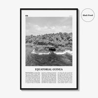 Equatorial Guinea Print Black and White, Equatorial Guinea Wall Art, Equatorial Guinea Poster, Equatorial Guinea Photo, Guinea Wall Decor