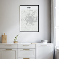 Erbil Map Portrait Poster