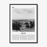 Erfurt Print Black and White, Erfurt Wall Art, Erfurt Poster, Erfurt Photo, Erfurt Wall Décor, Erfurt Map, Germany