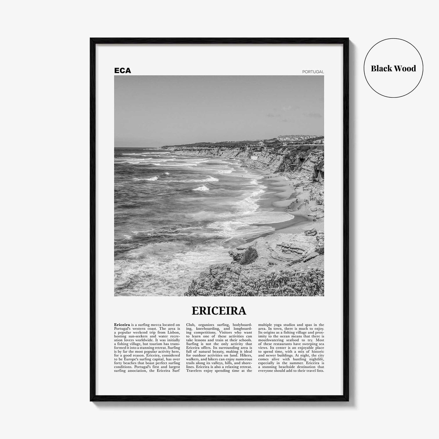 Ericeira Print Black and White, Ericeira Wall Art, Ericeira Poster, Ericeira Photo, Ericeira Wall Décor, Portugal, Lisboa, Portuguesa