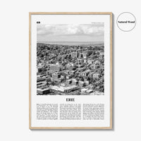 Erie Print Black and White, Erie Wall Art, Erie Poster, Erie Photo, Erie Wall Décor, Pennsylvania, USA, United States